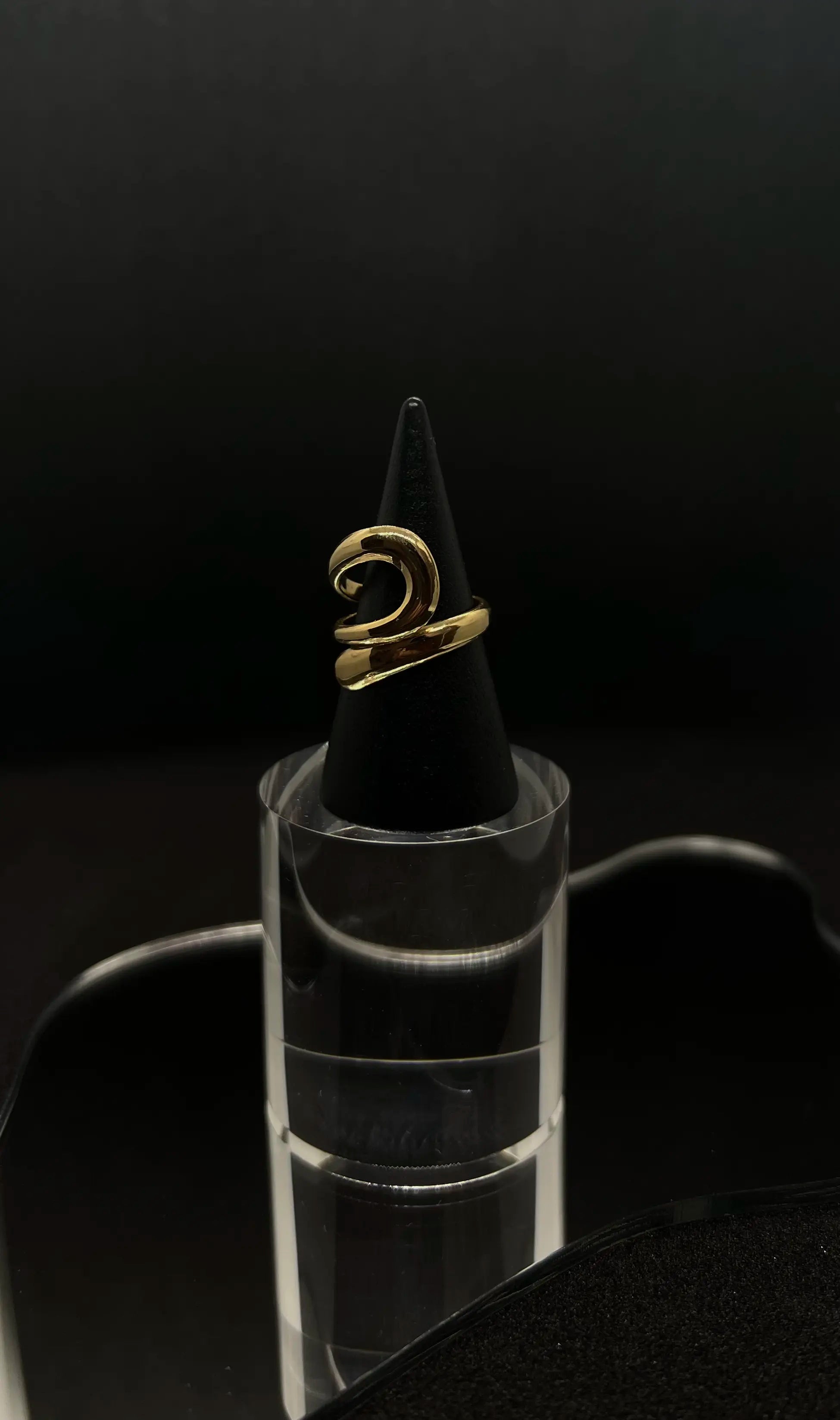 Bague spirale en acier inoxydable plaqué or 18 carats - Spiral wrap ring- Bijoux ajustables waterproof et hypoallergéniques | Mindfits