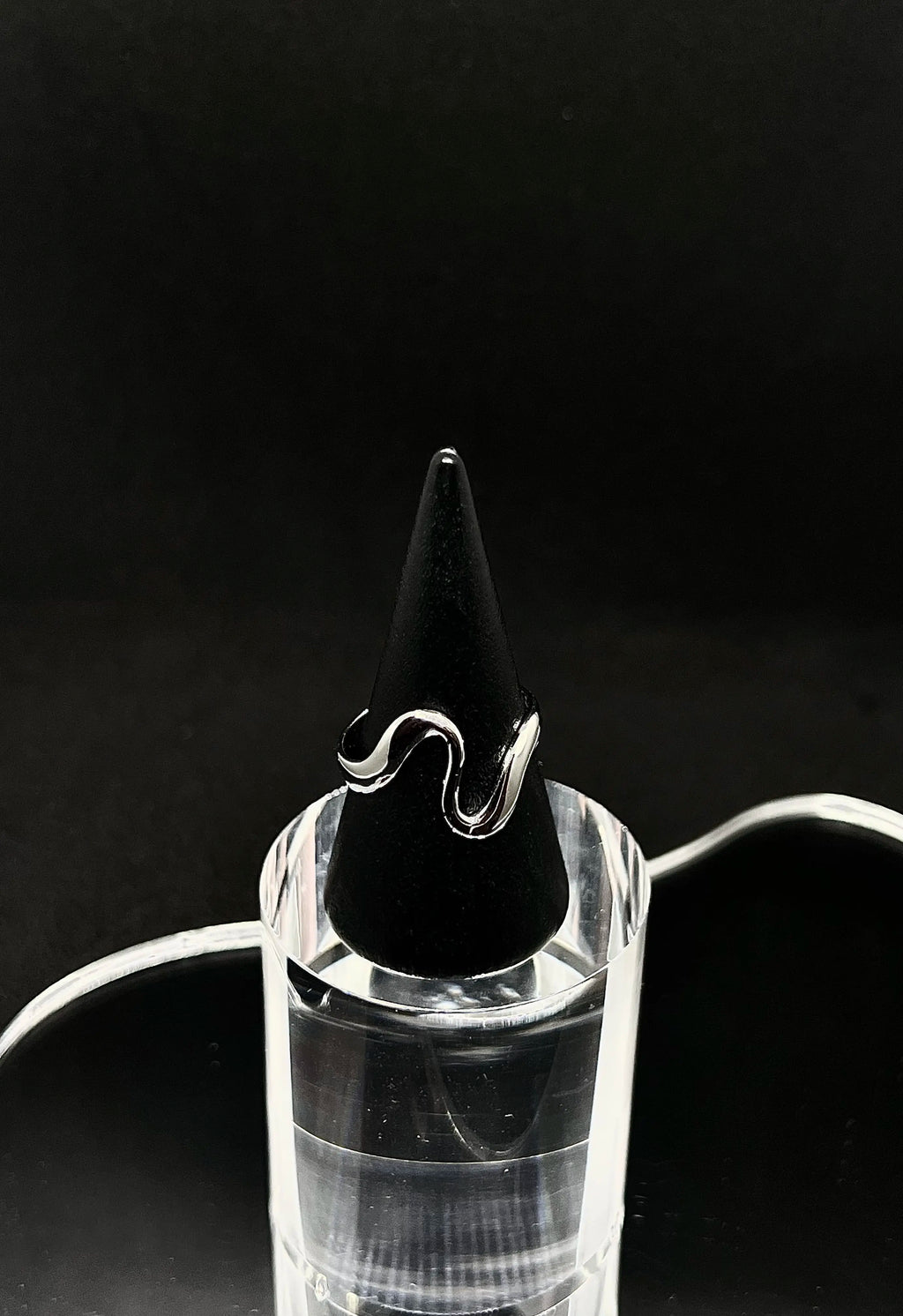 Bague ondulée en acier inoxydable plaqué or 18 carats - Pacific ocean waves ring- Bijoux ajustables waterproof et hypoallergéniques | Mindfits