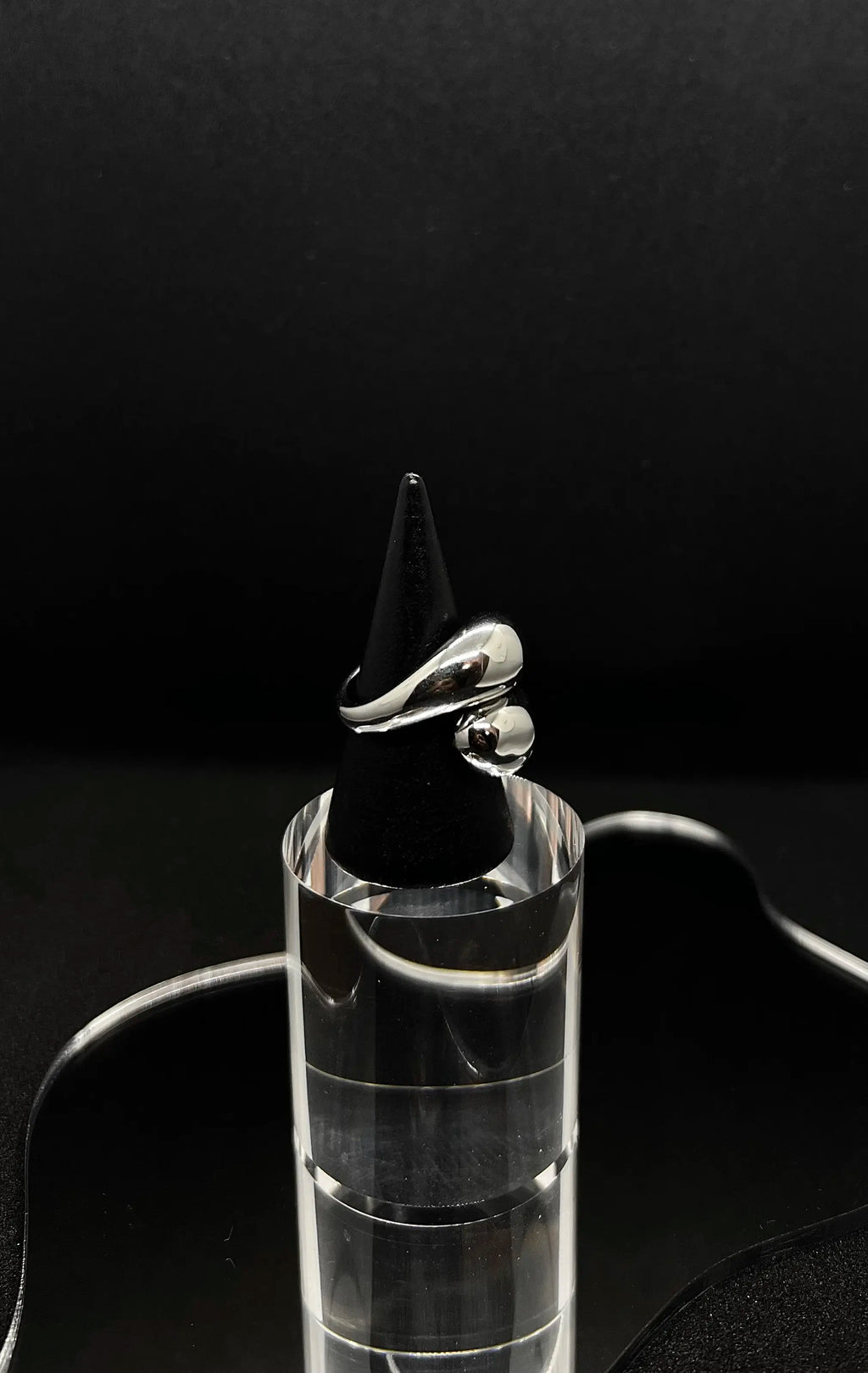 Bague épaisse en acier inoxydable plaqué or 18 carats - Chunky water droplets ring - Bijoux ajustables waterproof et hypoallergéniques | Mindfits