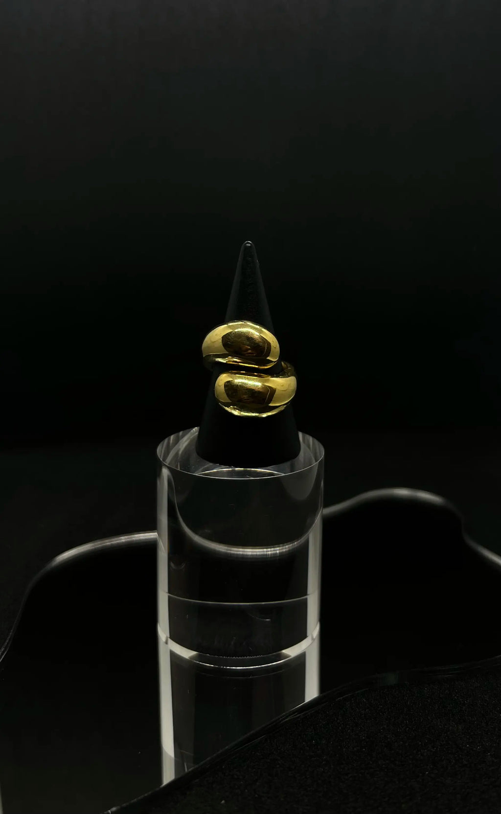 Bague épaisse en acier inoxydable plaqué or 18 carats - Chunky water droplets ring - Bijoux ajustables waterproof et hypoallergéniques | Mindfits