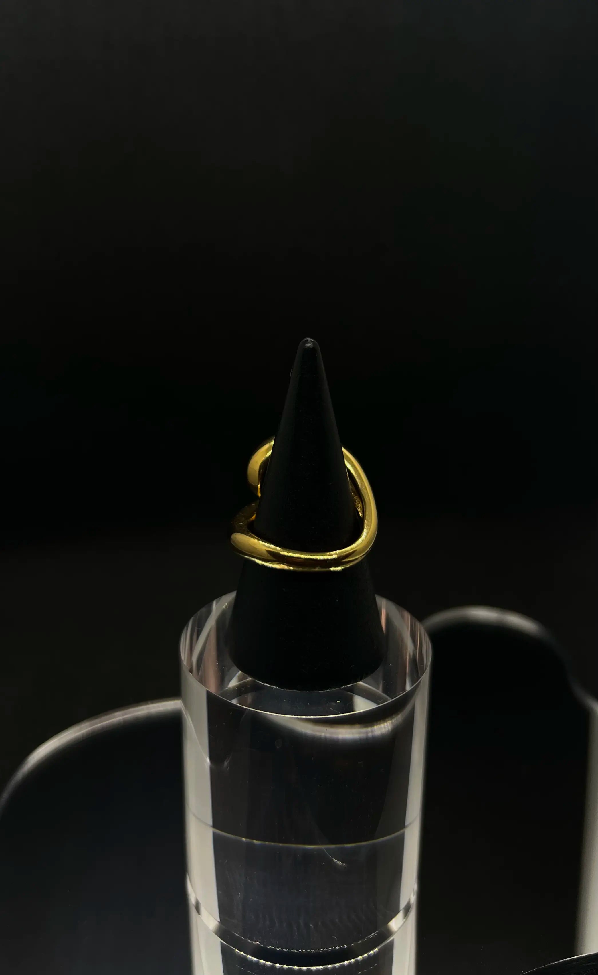 Bague épaisse en acier inoxydable plaqué or 18 carats - Chunky water droplets ring - Bijoux ajustables waterproof et hypoallergéniques | Mindfits