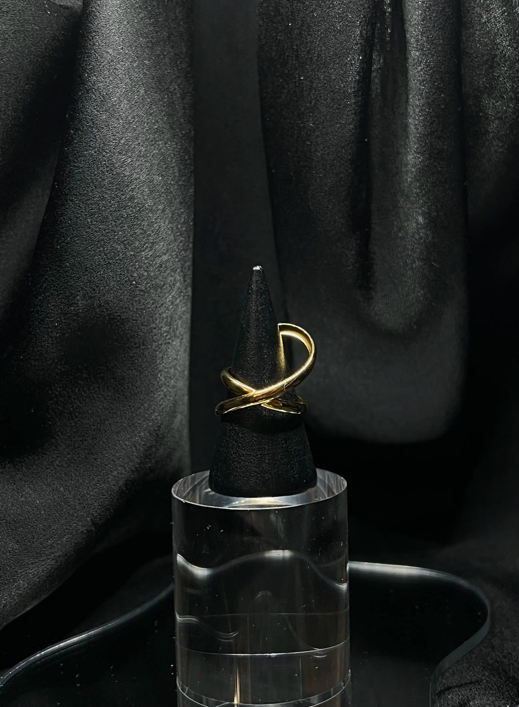 Bague en spirale en acier inoxydable plaqué or 18 carats - Butterfly wrap ring - Bijoux ajustables waterproof et hypoallergéniques | Mindfits