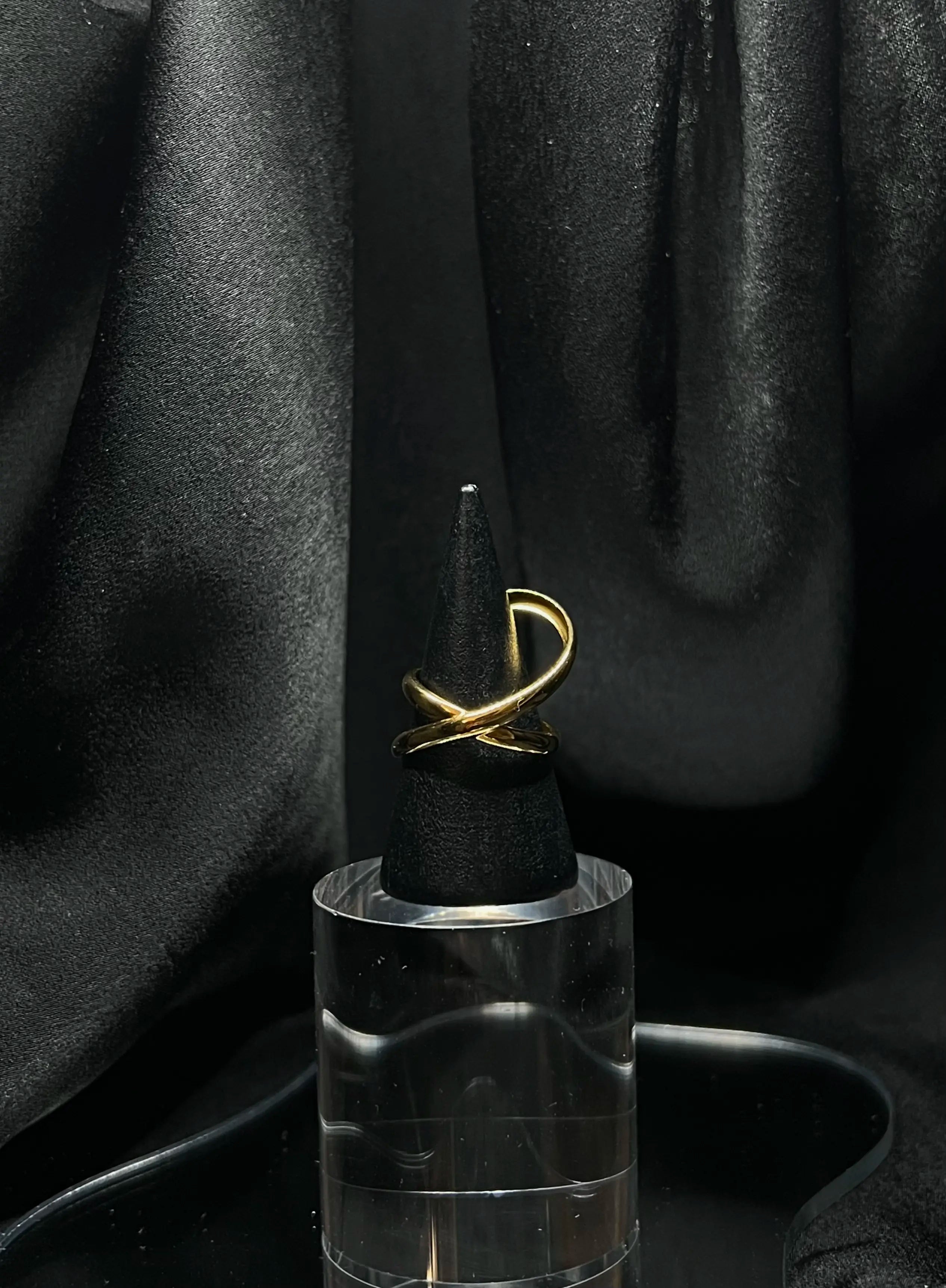 Bague en spirale en acier inoxydable plaqué or 18 carats - Butterfly wrap ring - Bijoux ajustables waterproof et hypoallergéniques | Mindfits