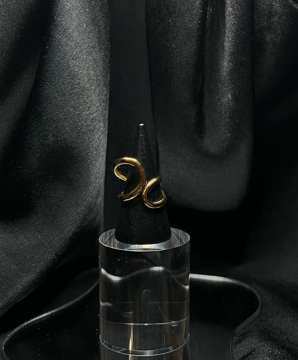 Bague en spirale en acier inoxydable plaqué or 18 carats - Butterfly wrap ring - Bijoux ajustables waterproof et hypoallergéniques | Mindfits