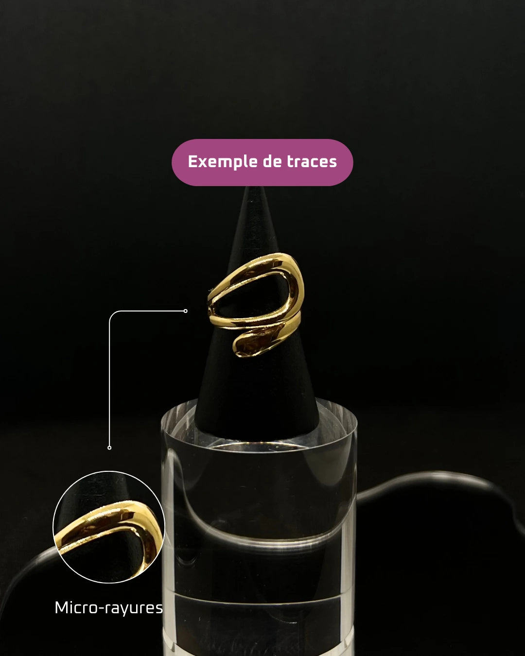 Bague spirale en acier inoxydable plaqué or 18 carats - Spiral wrap ring| Mindfits 2ND CHANCE