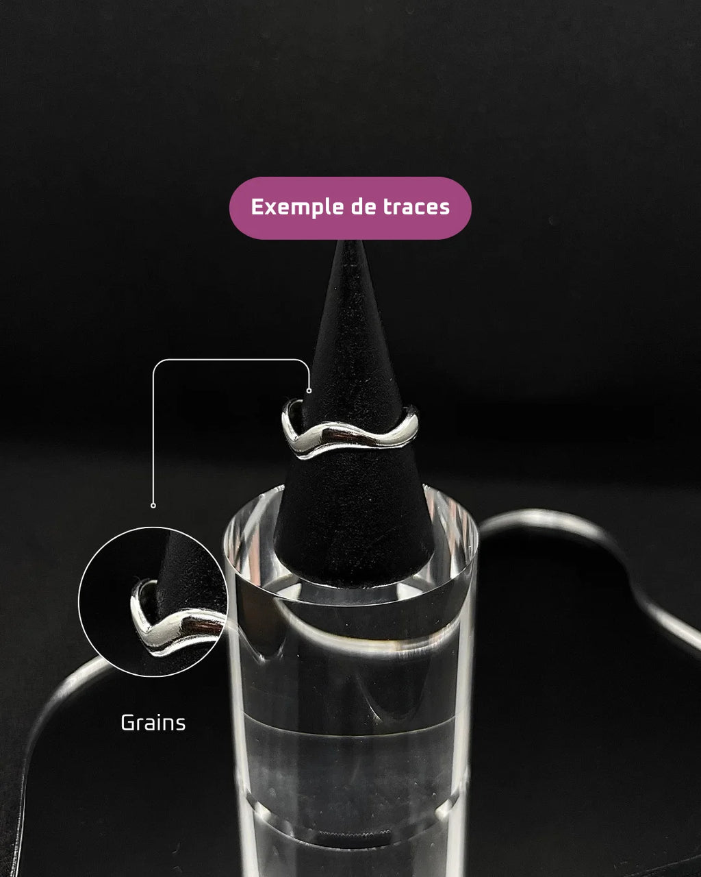 Bague ondulée argentée en acier inoxydable  - Tiny waves ring - Bijoux ajustables waterproof et hypoallergéniques | Mindfits 2ND CHANCE