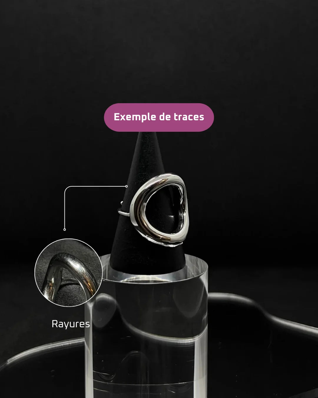Bague argentée en acier inoxydable - Chunky cercle ring | Mindfits 2ND CHANCE