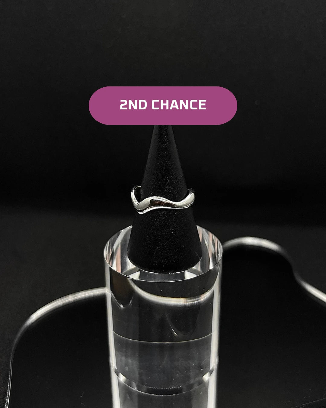 Bague ondulée argentée en acier inoxydable  - Tiny waves ring - Bijoux ajustables waterproof et hypoallergéniques | Mindfits 2ND CHANCE