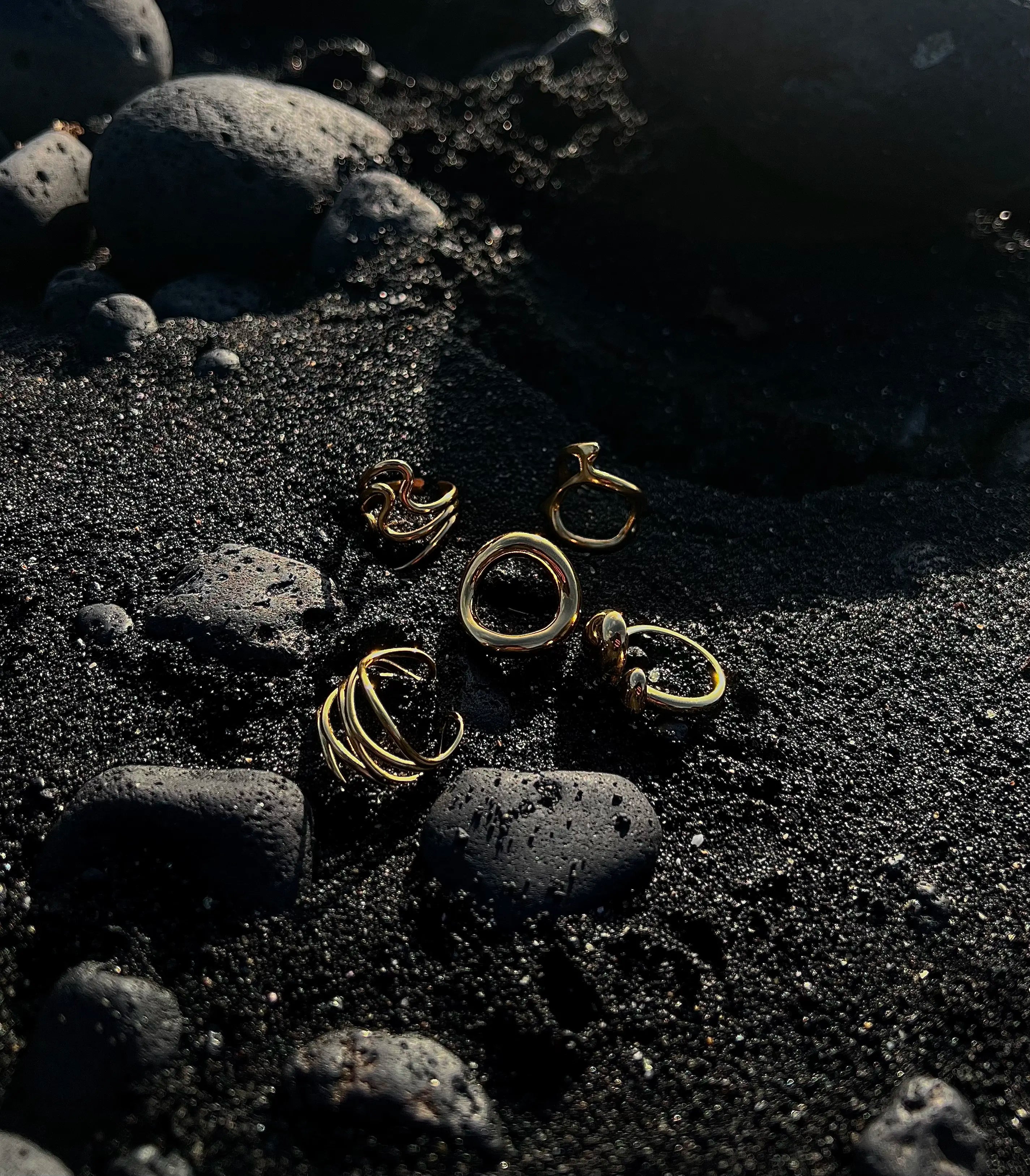 Bague épaisse  en acier inoxydable plaqué or 18 carats - Chunky cercle ring - Bijoux ajustables waterproof et hypoallergéniques | Mindfits