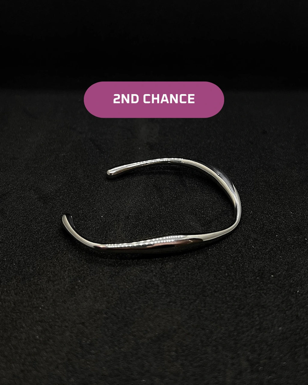 Bracelet fin organique en acier inoxydable argenté - Organic bangle - Bijoux ajustables waterproof et hypoallergéniques  | Mindfits 2ND CHANCE