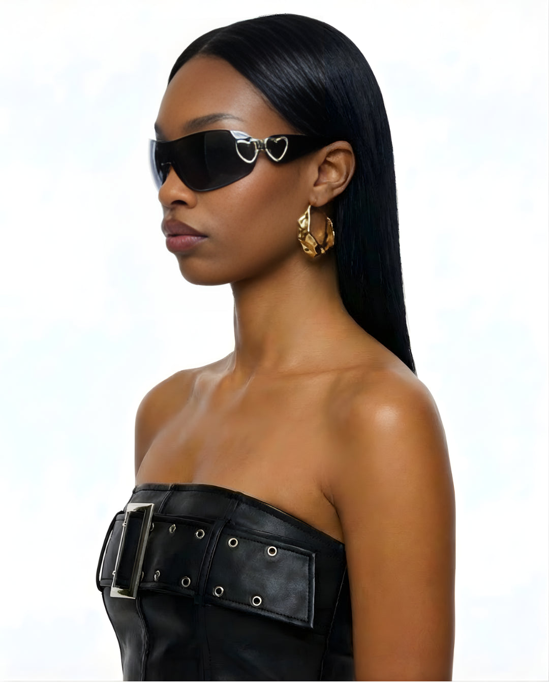 Créoles texturées en acier inoxydable plaqué or 18 carats - Gold leaf hoops - Bijoux waterproof et hypoallergéniques | Mindfits