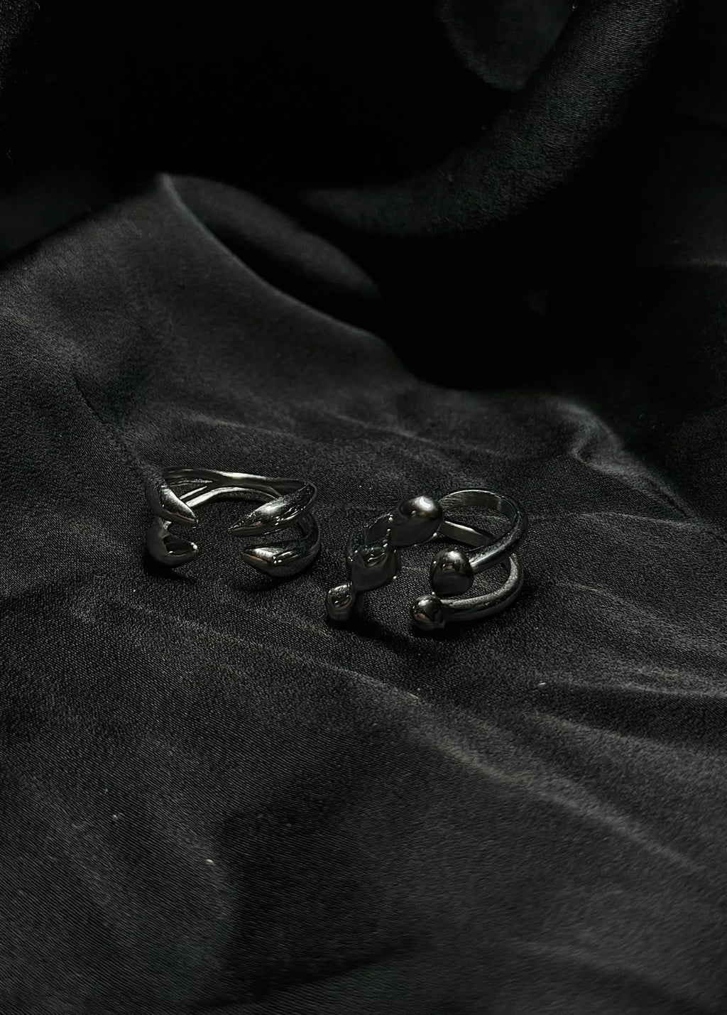 Duo de bagues Destiny × Elonga  ajustables en acier inoxydable plaqué or 18k résistant à l'eau et hypoallergénique | Mindfits