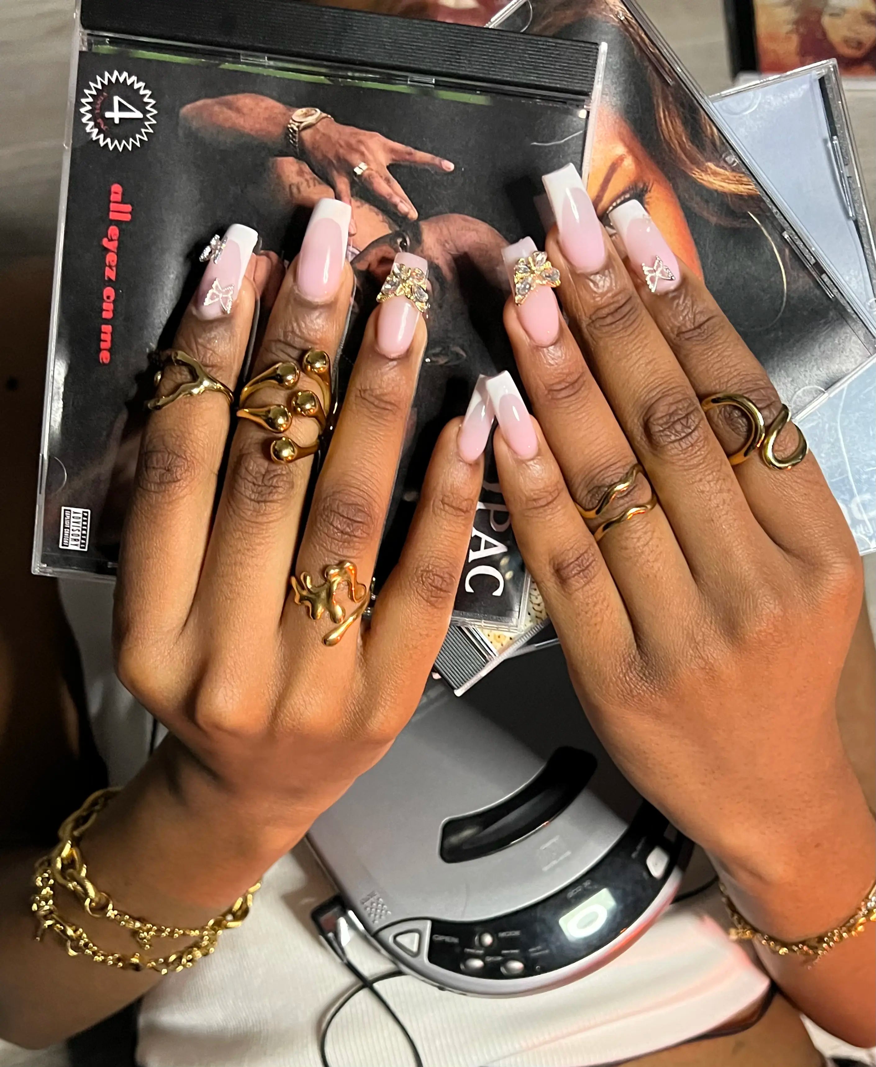 Bague en spirale en acier inoxydable plaqué or 18 carats - Butterfly wrap ring - Bijoux ajustables waterproof et hypoallergéniques | Mindfits